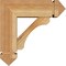 Ekena Millwork Legacy Arts and Crafts Rough Sawn Bracket w/ Offset Brace, Western Red Cedar, 6"W x 16"D x 16"H BKT0604X16X16LEC03RWR - alternate 4